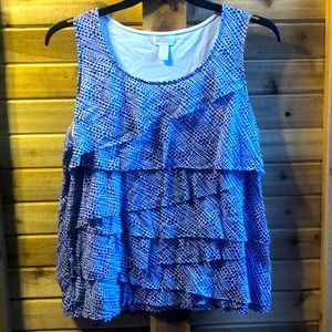 Chico’s Ruffle Layered Sleeveless Top